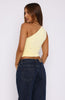 Lack Of Love One Shoulder Top Lemon