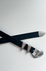 Malcolm Belt Black/Vintage Silver