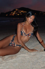Mermaid Mood Bikini Top Autumn Leaves