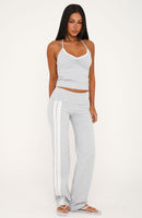 Wandering Off Fold Over Pants Grey Marle