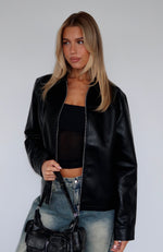 Cool City Life Pu Jacket Black
