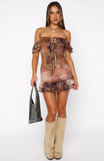 Aurelia Strapless Mini Dress Antique Bloom