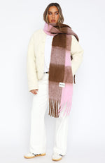 Colorado Scarf Pink/Chocolate