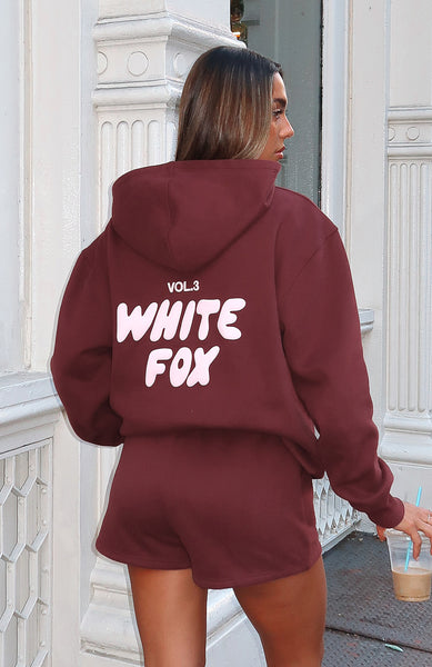Offstage Hoodie Red Velvet White Fox Boutique UK