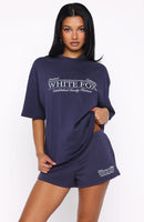 Standing My Ground Lounge Shorts Navy