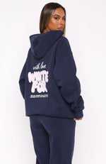 With Love Always Oversized Hoodie Navy