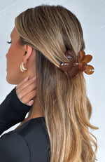 Pick The Flowers Hair Clip Brown