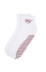 Pilates Princess Grip Sock White/Berry