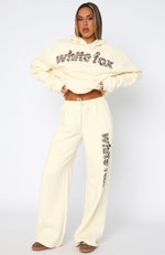 From The Archives Maya Wide Leg Sweatpant Lemon