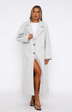 Smart Casual Oversized Coat Grey