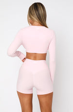 Keep Up High Waisted Shorts 4" Ballet Pink