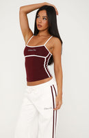 Breaking Your Heart Singlet Top Burgundy