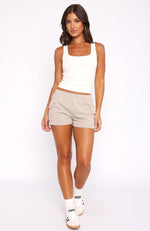 Speak My Mind Shorts Taupe