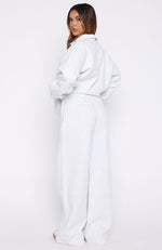 Chill Moves Wide Leg Sweatpants Grey Marle