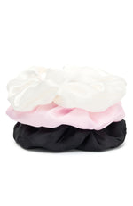 Rosine Hair Tie Set Black/Baby Pink/Off White