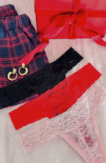 Heart Strings Underwear Set Red/Pink/Black