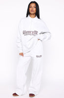 Standing My Ground Wide Leg Sweatpants Grey Marle