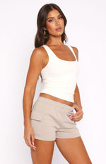 Speak My Mind Shorts Taupe