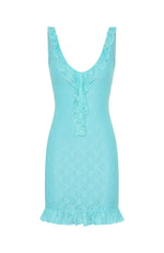 Take A Bow Mini Dress Aqua | White Fox Boutique UK Take A Bow Mini Dress Aqua | White Fox Boutique UK
