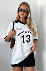 Take The Chance Oversized Jersey White