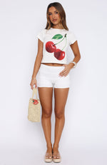 Honeymoon Lace Shorts White