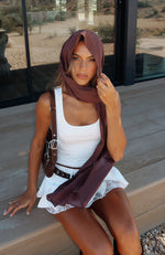 Coming Up Scarf Chocolate