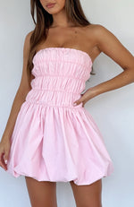 The Other Side Mini Dress Baby Pink