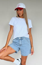 Time Well Spent Denim Shorts Light Blue