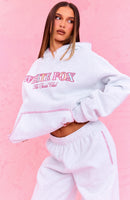 The Social Club Elena Oversized Hoodie Grey Marle