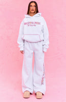 The Social Club Elena Wide Leg Sweatpants Grey Marle