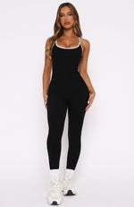 Hero Jumpsuit Black /White