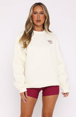 Meet At Sunrise Oversized Sweater Off White