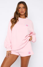 Keep Blooming Oversized Sweater Pink