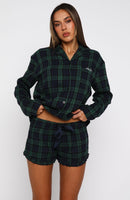 That Time Of Year Pyjama Shorts Green/Navy
