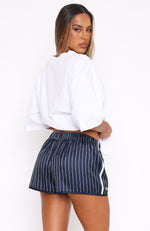 Getting Along Shorts Navy Stripe