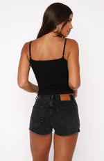 Remi Denim Shorts Black Acid