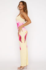 Feeling The Heat Maxi Dress Lemon Spritz