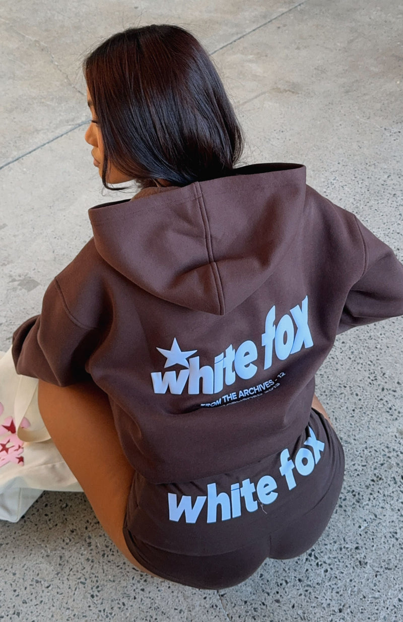 From The Archives Gigi Fold Over Booty Shorts Chocolate