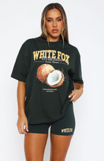 That Island Time Oversized Tee Dark Green