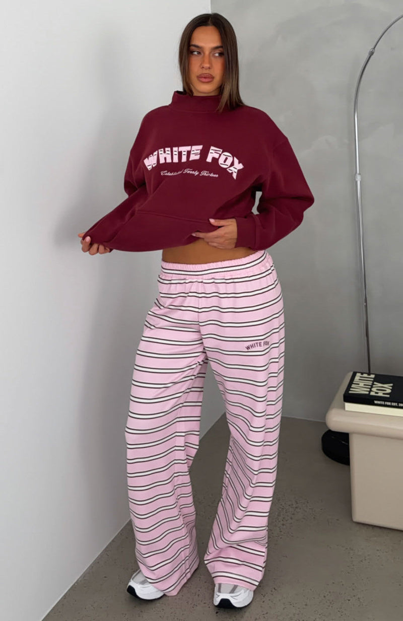 Be Good To Me Track Pants Pink Stripe