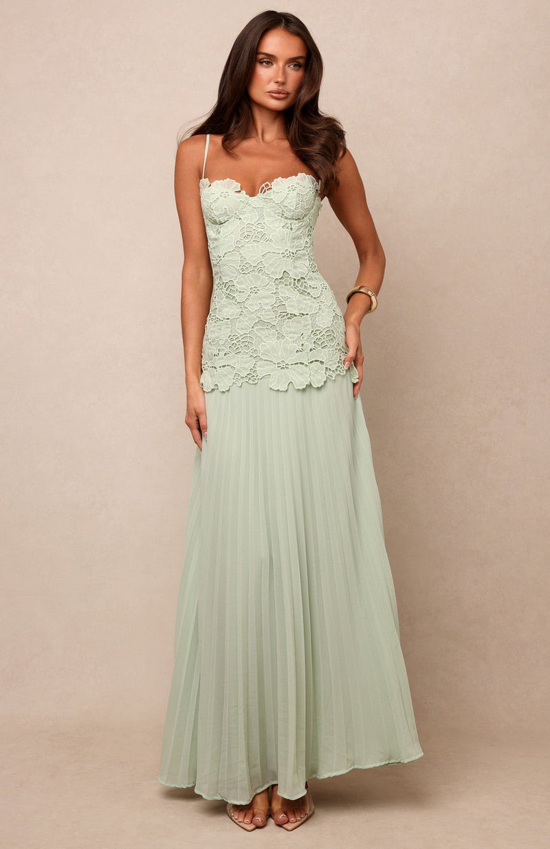 Borrowed Heart Maxi Dress Mint