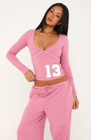 Can't Help The Feeling Long Sleeve Top Dusty Plum