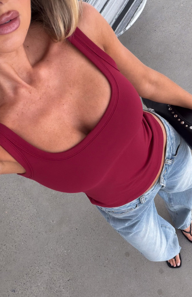 Chill Vibes Tank Top Wine