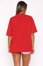 With Love In The Moment Oversized Tee Red