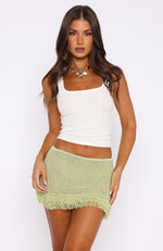 Cha Cha Knit Mini Skirt Apple