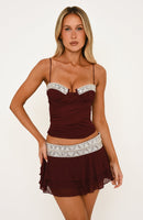 Angelina Bustier Burgundy