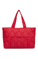 Always Moving Quilted Tote Bag Red