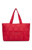 Always Moving Quilted Tote Bag Red