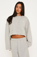 It Must Be A Sign Oversized Sweater Dark Grey Marle