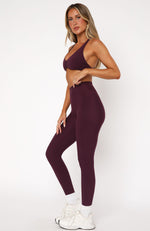 Go Getter High Waisted Leggings Plum